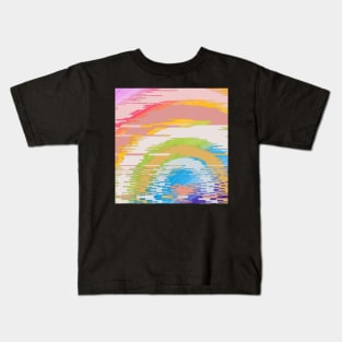 Queer Pride LQBTQ Rainbow Blended Pastel Color Effect Kids T-Shirt